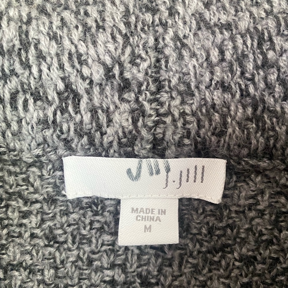 J.Jill Solid Herringbone Button Front Pockets Woo… - image 6